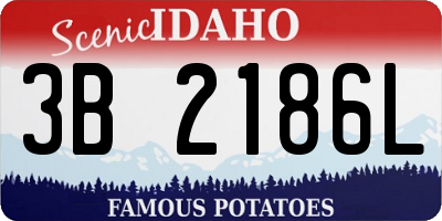 ID license plate 3B2186L