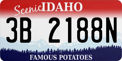 ID license plate 3B2188N