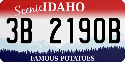 ID license plate 3B2190B