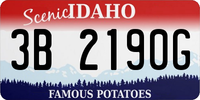 ID license plate 3B2190G