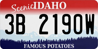 ID license plate 3B2190W