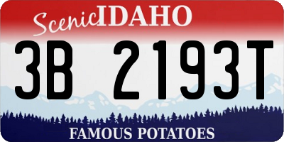 ID license plate 3B2193T