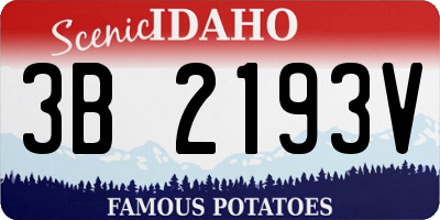 ID license plate 3B2193V