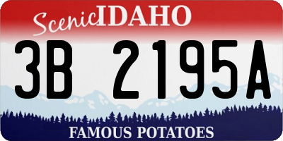 ID license plate 3B2195A