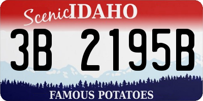 ID license plate 3B2195B