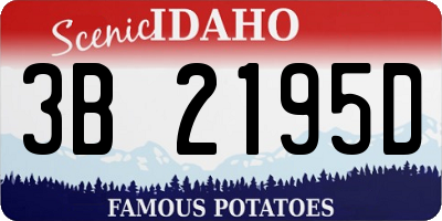 ID license plate 3B2195D