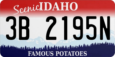 ID license plate 3B2195N