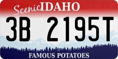 ID license plate 3B2195T