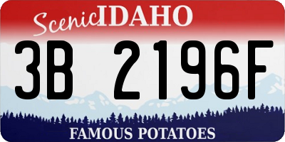 ID license plate 3B2196F