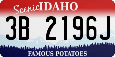 ID license plate 3B2196J