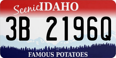 ID license plate 3B2196Q