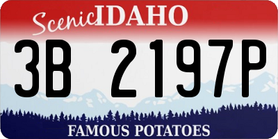 ID license plate 3B2197P