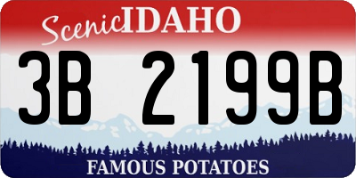 ID license plate 3B2199B