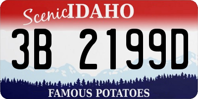 ID license plate 3B2199D
