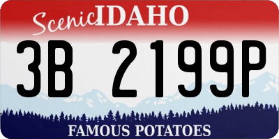 ID license plate 3B2199P