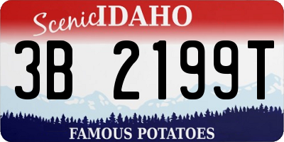 ID license plate 3B2199T