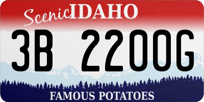 ID license plate 3B2200G