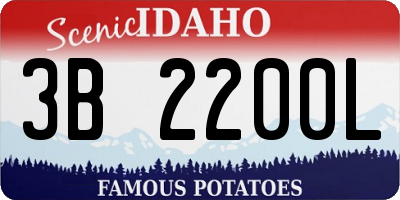 ID license plate 3B2200L