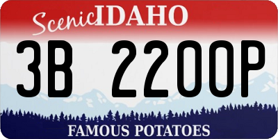 ID license plate 3B2200P