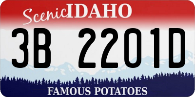 ID license plate 3B2201D