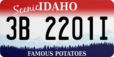 ID license plate 3B2201I
