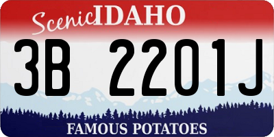 ID license plate 3B2201J