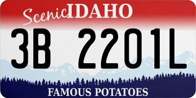 ID license plate 3B2201L