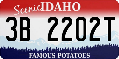 ID license plate 3B2202T
