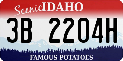 ID license plate 3B2204H
