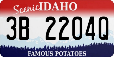 ID license plate 3B2204Q