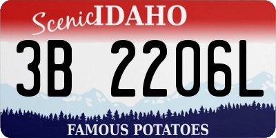 ID license plate 3B2206L
