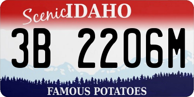 ID license plate 3B2206M