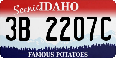 ID license plate 3B2207C