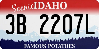 ID license plate 3B2207L
