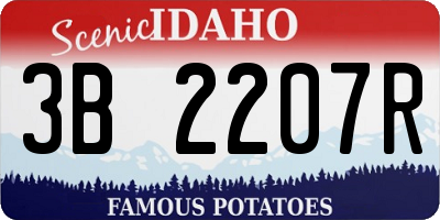 ID license plate 3B2207R