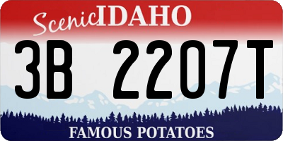 ID license plate 3B2207T