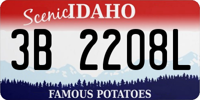 ID license plate 3B2208L