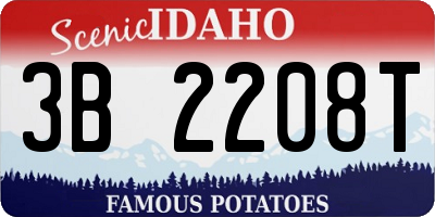 ID license plate 3B2208T