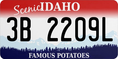 ID license plate 3B2209L