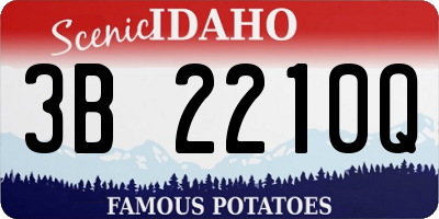 ID license plate 3B2210Q