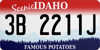 ID license plate 3B2211J