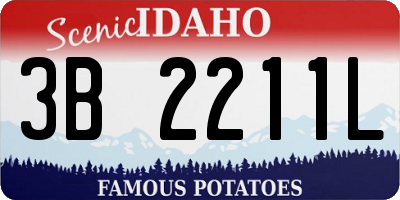 ID license plate 3B2211L