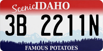 ID license plate 3B2211N