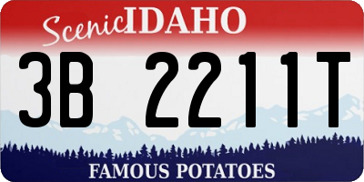ID license plate 3B2211T