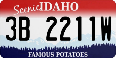 ID license plate 3B2211W
