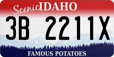 ID license plate 3B2211X