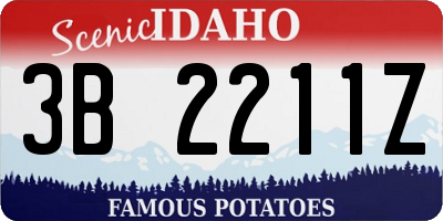ID license plate 3B2211Z