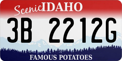 ID license plate 3B2212G