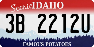 ID license plate 3B2212U