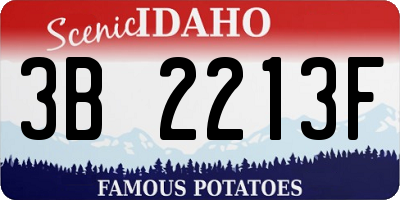 ID license plate 3B2213F